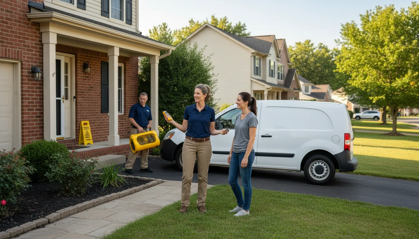 Residential water damage restoration in Clarksburg, PA